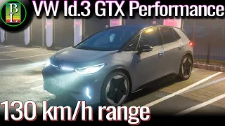 VW Id.3 GTX Performance - 130 km/h (81 mph) range test