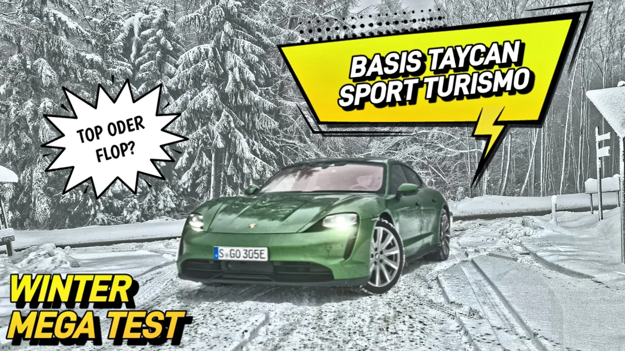 Porsche Taycan Sport Turismo Winterreichweite - Ladezeit 6-96%  Navi des Elektroauto. #porsche