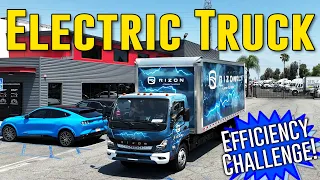 First drive of an ELECTRIC delivery truck! Rizon truck efficiency contest!
