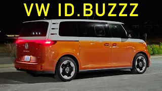 NIGHT REVIEW! -- Does the 2025 Volkswagen ID.Buzz Light Up the Night?? (Exterior + Interior)