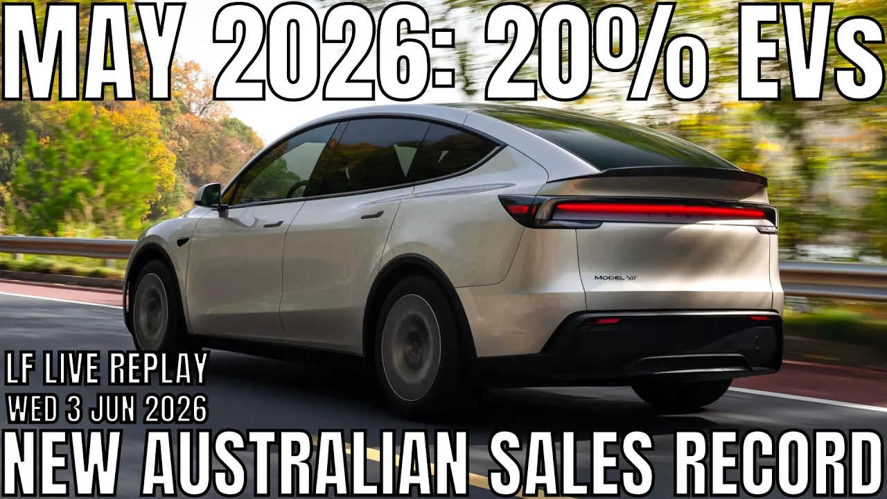 Australia EV Adoption May 2026: Record 20% led by Model Y & Jaecoo J5