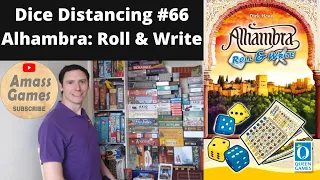 Dice Distancing #66 Alhambra Roll and Write board game - how far do dice roll? * AmassGames * Queen