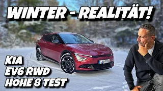 Reale Winter-Reichweite KIA EV6 RWD Elektroauto bei Kälte im Check. #ev