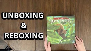 The Search for Lost Species - Board Game Unboxing & Reboxing - What's in the Box?