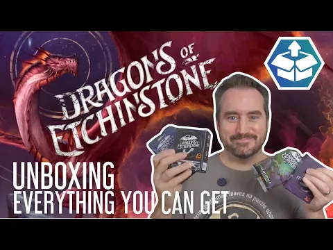 Dragons of Etchinstone Unboxing EVERYTHING you can get for this Solo Hand held boardgame