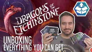 Dragons of Etchinstone Unboxing EVERYTHING you can get for this Solo Hand held boardgame
