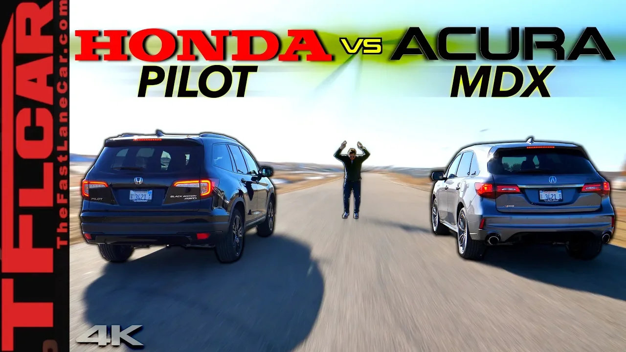 Is It Worth Spending More For an Acura? We Drag Race The Honda Pilot and Acura MDX to Find Out!