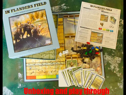 In Flanders Field game by Martin Wallace - unboxing and playthrough (British Officers Don't Duck)