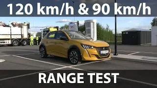 Peugeot e-208 GT range test