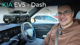 Kia EV5 Detailed Look at the Dash, Driver Display, Steering Wheel Functions