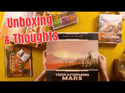 Terraforming Mars Big Box Expansion - Unboxing | +Dual Layer Boards, Hellas & Elysium, City Domes