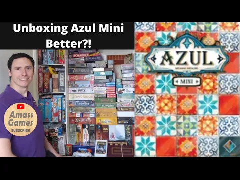 Azul Mini unboxing teaser trailer preview overview AmassGames travel board game
