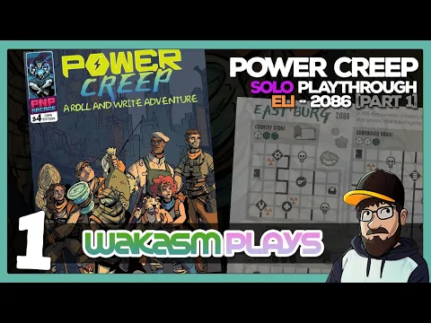 Power Creep: OnePage Adventure Campaign | Eli's Power Crisis 2086 | Solo Board Game Roll & Write