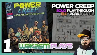 Power Creep: OnePage Adventure Campaign | Eli's Power Crisis 2086 | Solo Board Game Roll & Write