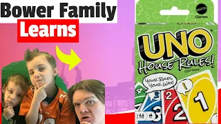 Bower Family Learns Uno House Rules!