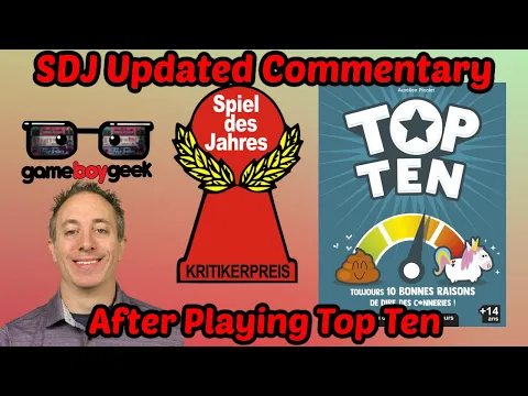 Top Ten Review & Spiel Des Jahres Updated Commentary