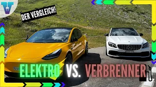 Tesla Model 3 Perf. vs. Mercedes AMG C63S - Strom gegen Benzin! [Deutsch 4K] | Vision E Drive Nr.173