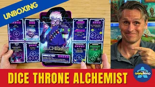 FIRST LOOK! Unboxing Dice Throne: The Alchemist — 1st SINGLE HERO PACK (5/6 Complexity)