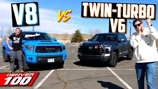 Does The New Toyota Tundra Get WAY Better Fuel Mileage Than the Old V8? | Denver 100 MPG Test