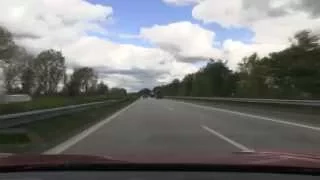 Tesla Model S P85D driving on German autobahn