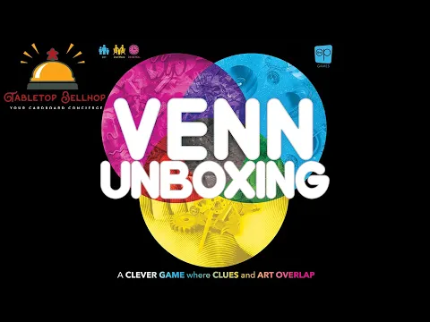 Venn Unboxing, a look inside the box of this venn diagram based party game from The Op