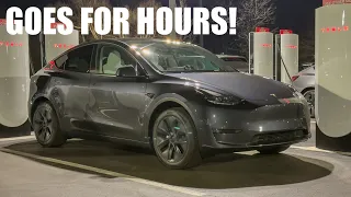 Very Efficient! Full To Dead 70MPH Range Test In Tesla's Longest Range And Cheapest 2025 Model Y!