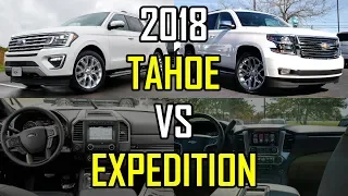 $80K SUV FACEOFF -- 2018 Ford Expedition vs. 2018 Chevy Tahoe: Comparison