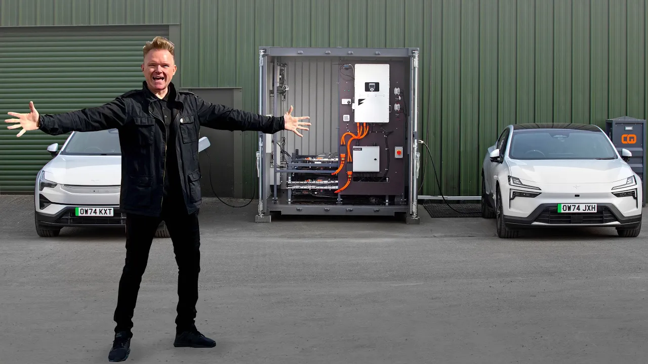 Used Tesla Model 3 Batteries Powering Charge Qube! Recycled Shipping Container Becomes EV Charger