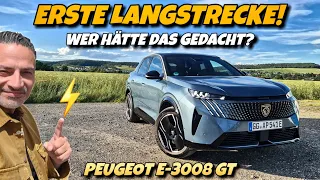 Peugeot E-3008 GT im Langstreckentest! Reichweite Verbrauch Ladezeit Software uvm. Elektroauto Test