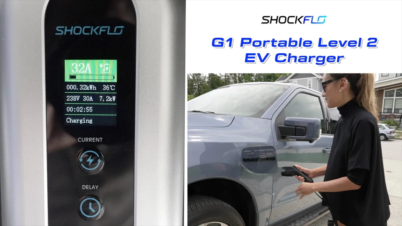 The Most Comprehensive and Easiest Portable EV Charger - ShockFlo G1Level 2 Charger