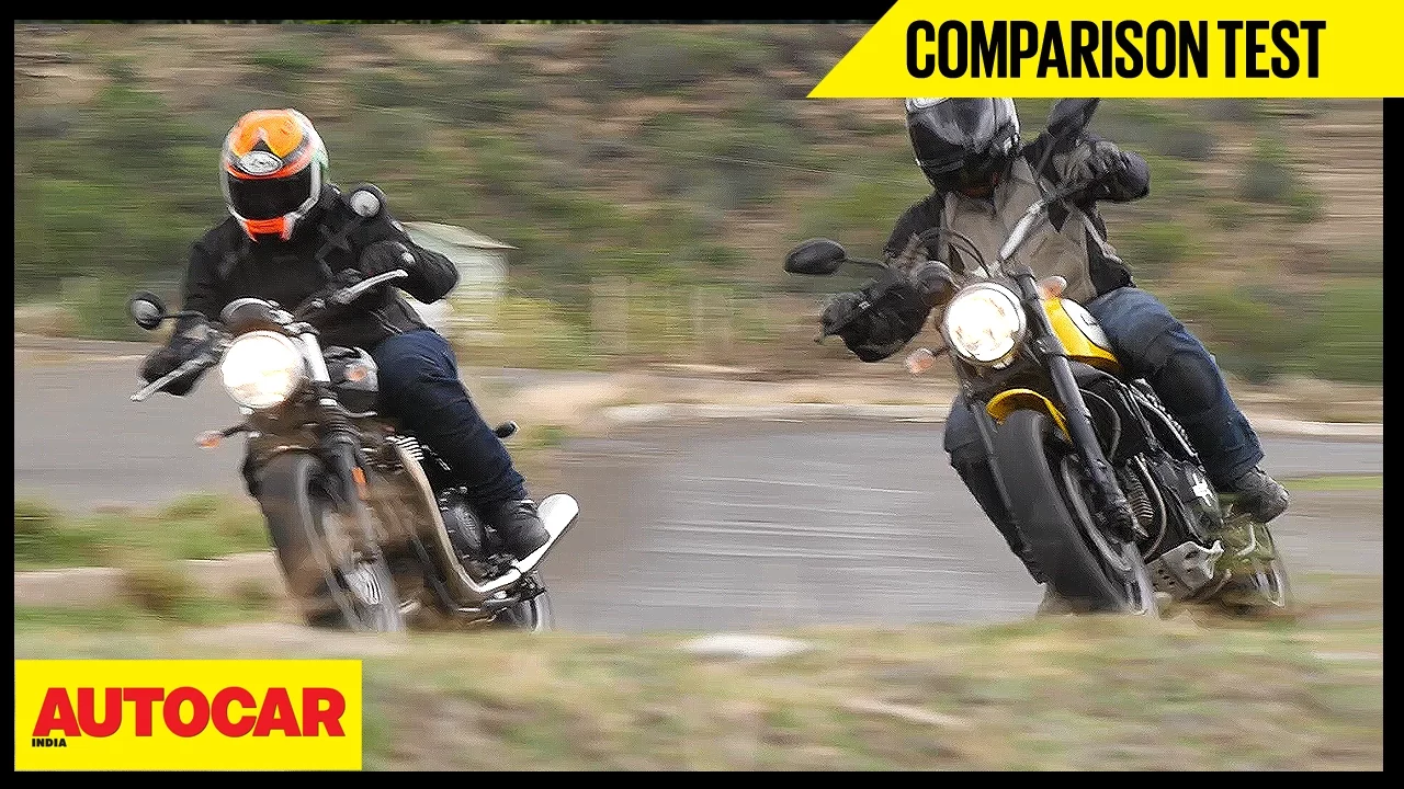 Triumph Bonneville Street Twin VS Ducati Scrambler Icon | Comparison Test | Autocar India