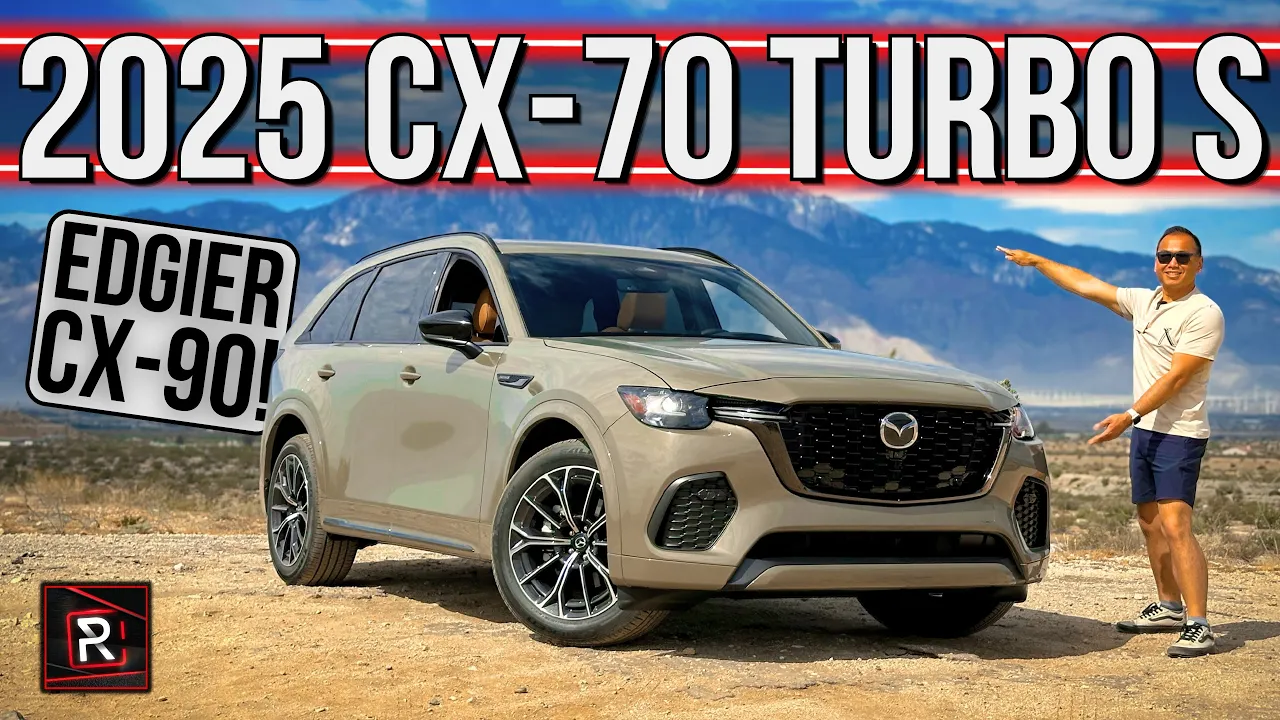 The 2025 Mazda CX-70 Turbo S Is A Sporty Upscale 2-Row SUV With BMW Vibes