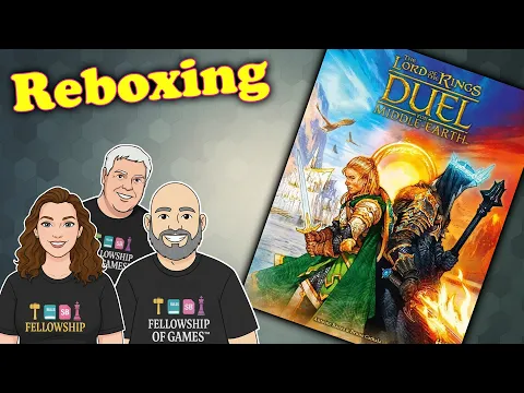 ️ LOTR Duel for Middle-earth Re-boxing | Epic 2-Player Board Game First Look!
