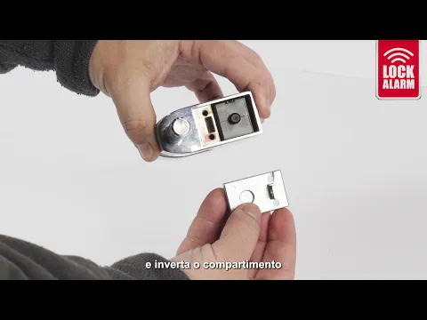 Cadeado com Alarme de Aço Média 100mm Prata Kbsu100 Lock Alarm