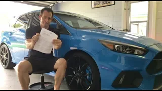 I got the BAD NEWS Letter from FORD! 5 month Focus RS Update - Raiti's Rides
