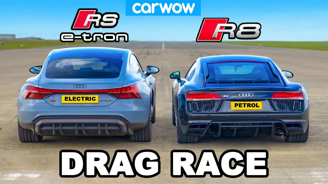 Audi RS e-tron GT vs R8: DRAG RACE *The quickest Audi revealed*