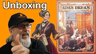Unboxing Ada’s Dream Kickstarter Edition | designed by Toni Lopez and published by Alley Cat Games