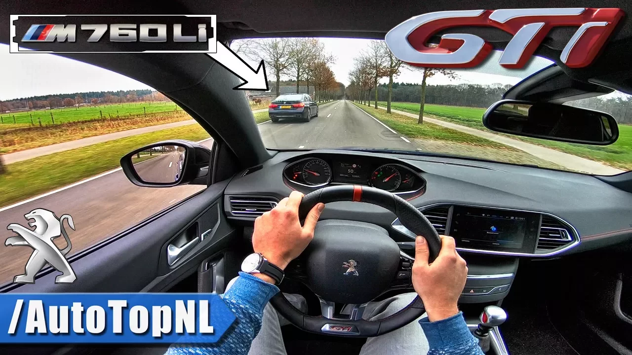 2018 Peugeot 308 GTi vs BMW M760Li POV Test Drive by AutoTopNL