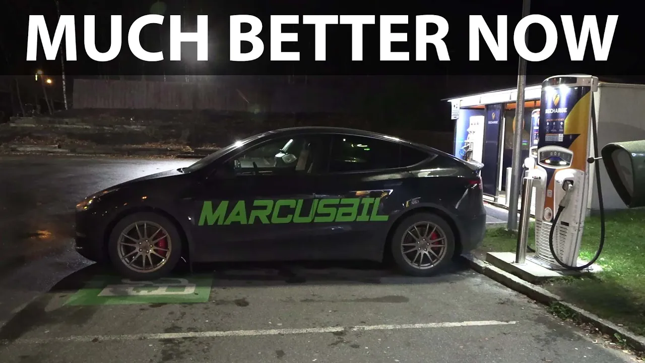 Tesla Model Y Performance improvements in auto high beam and DC charging