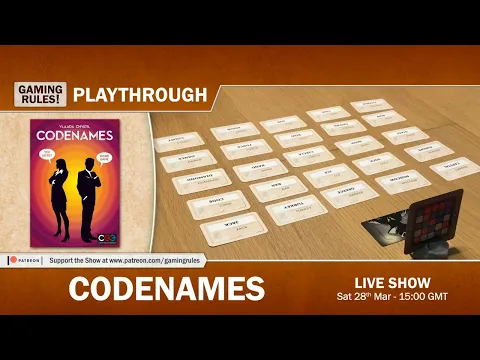 Codenames - Live playthrough with Paul Grogan and friends