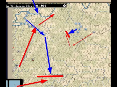 Rebel Fury - Wilderness - As Confederates vs AI - Union Strategic Victory