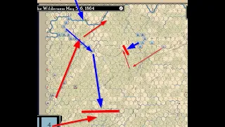 Rebel Fury - Wilderness - As Confederates vs AI - Union Strategic Victory