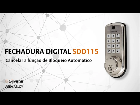 Fechadura Digital Embutir para Porta de Madeira Silvana SDD115 PRETA Senha Chave