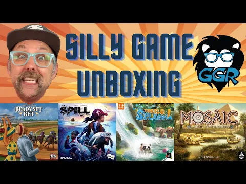 Silly Board Game Unboxings from August 2022 - Mosaic, The Spill, The Librarians and more!