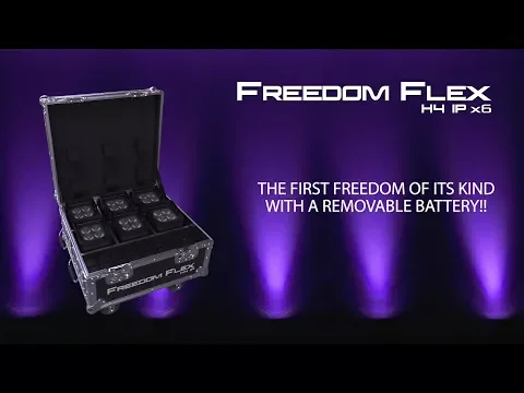 Product video thumbnail for Chauvet Freedom Flex H4 IP X6 Wireless Battery-Powered LED Wash Light System