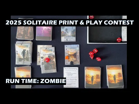 Run Time Zombie solo PnP board game play through