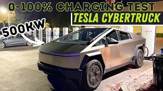 Tesla Cybertruck 500kW V4 Supercharging Full Curve! Highest Charging Power Passenger Vehicle In US