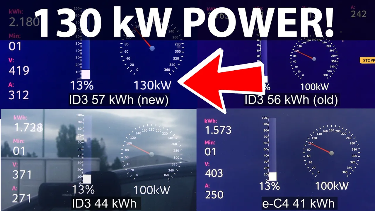 VW ID3 55 & 62 kWh charging after 120 kW update