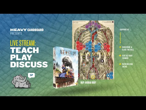 Age of Steam: Human Body 5p Teaching, Play-through, & Round table by Heavy Cardboard