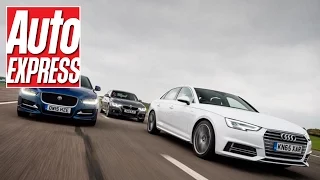 Audi A4 vs Jaguar XE & BMW 3 Series: mega exec group test